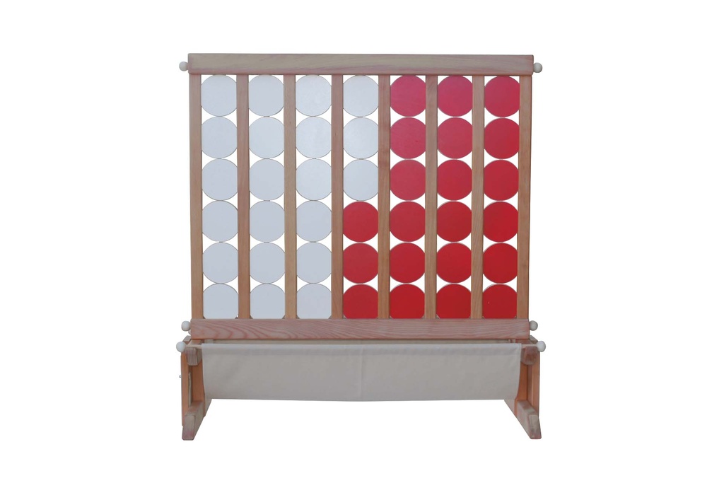 Cuatro en Línea XXL – Juego de Estrategia de Gran Formato para Exterior | Madera Natural, Desde 5 Años, 2 Jugadores | Perfecto para Patios, Eventos de Animación y Centros de Educación al Aire Libre