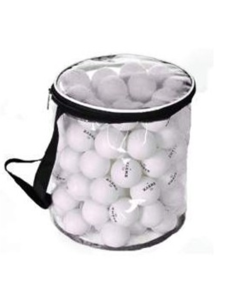Pelota Tenis de Mesa Amaya Sport: bolsa 100 unidades 40 mm (blanco mate)