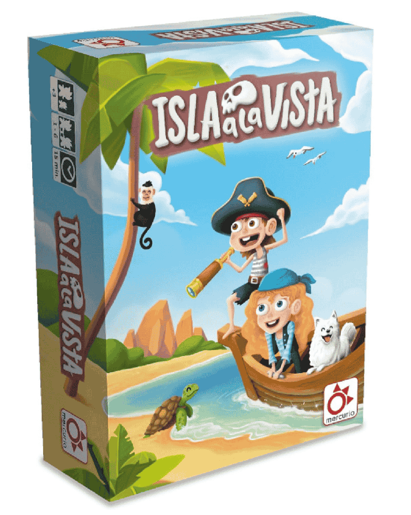 Isla a la Vista – Juego de Mesa Infantil de Puntería y Aventuras Piratas | Tirachinas y Coordinación Motriu | Para 2 a 4 Jugadores, +6 Años | Ideal para Ludotecas y Actividades Grupales