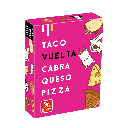 Taco, Vuelta, Cabra, Queso, Pizza: juego de cartas de ritmo y reflejos (8+)