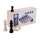 Piezas de ajedrez de madera 77 mm en caja de madera portátil