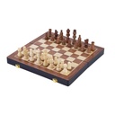 Juego de Ajedrez de Madera Plegable 30x30 cm en fresno con estuche (Longfield)