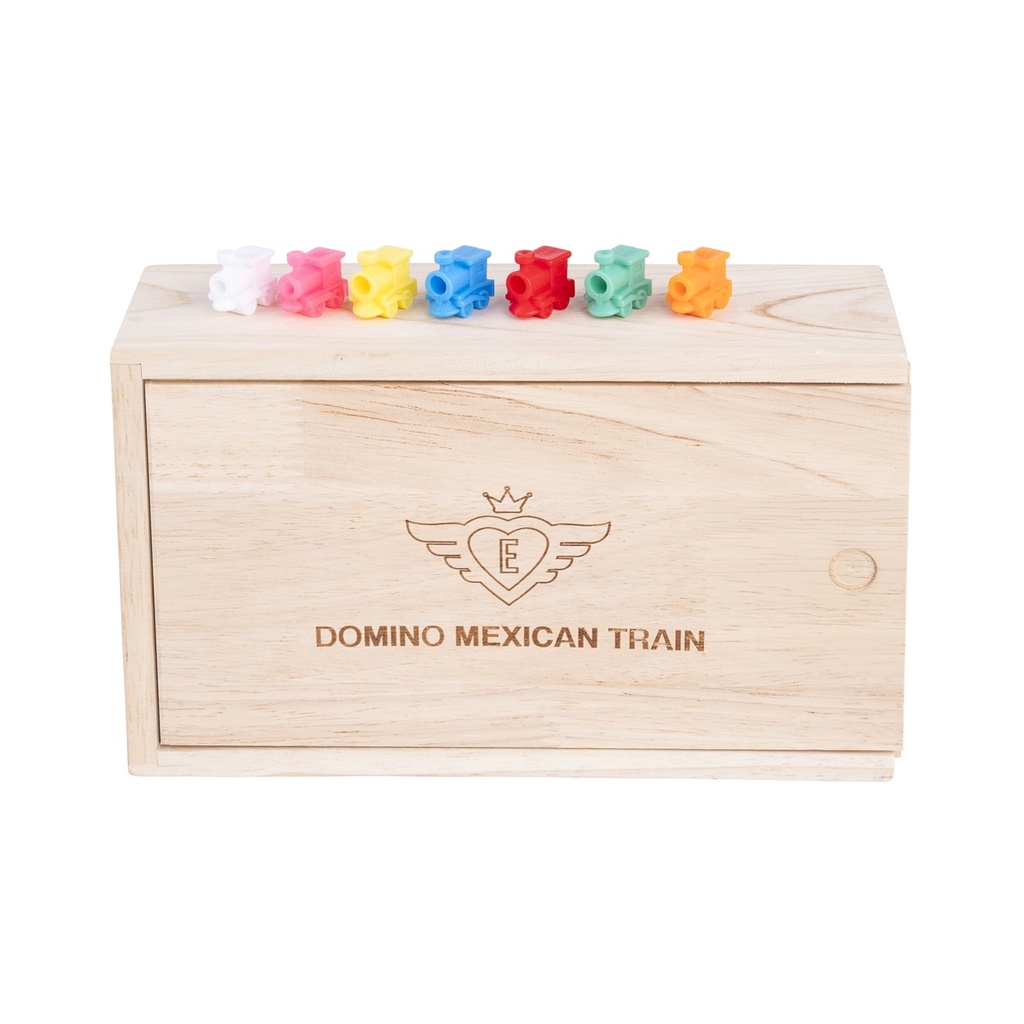 Dòmino Doble 9 Mexican Train: Dòmino amb trens i estació (55 fitxes)