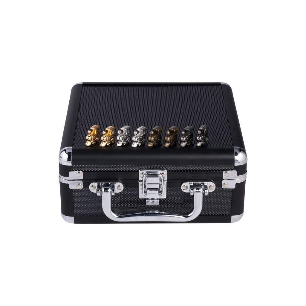 Dominó Mexican Train Doble 12 maletín aluminio negro