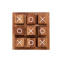 Tres en Raya de madera: juego clásico de estrategia para 2 jugadores (5+)