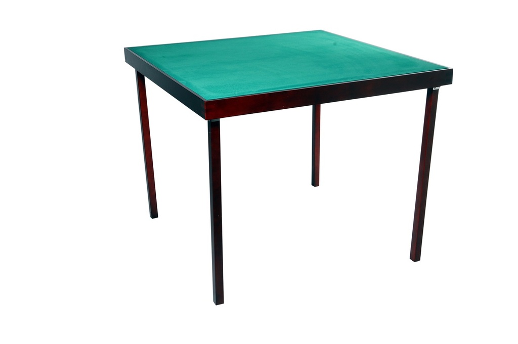 Mesa plegable póker: bridge 79x79 cm con tapete verde