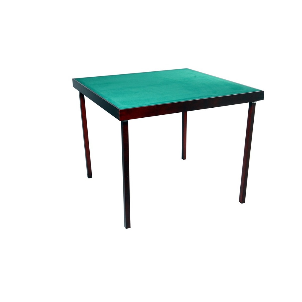 Taula plegable pòquer: bridge 79x79 cm amb tapet verd