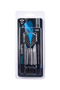 Dardos Longfield steeltip 23 g negros (barril coated) con estuche