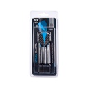 Dards Longfield steeltip 23 g negres (barril coated) amb estoig