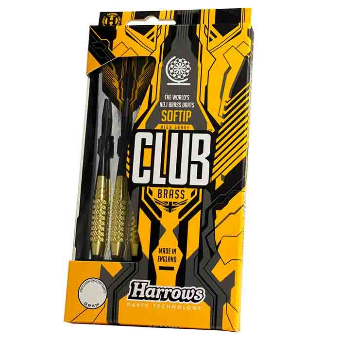 Dardos softip Harrows Club Brass 18 g: set profesional de precisión