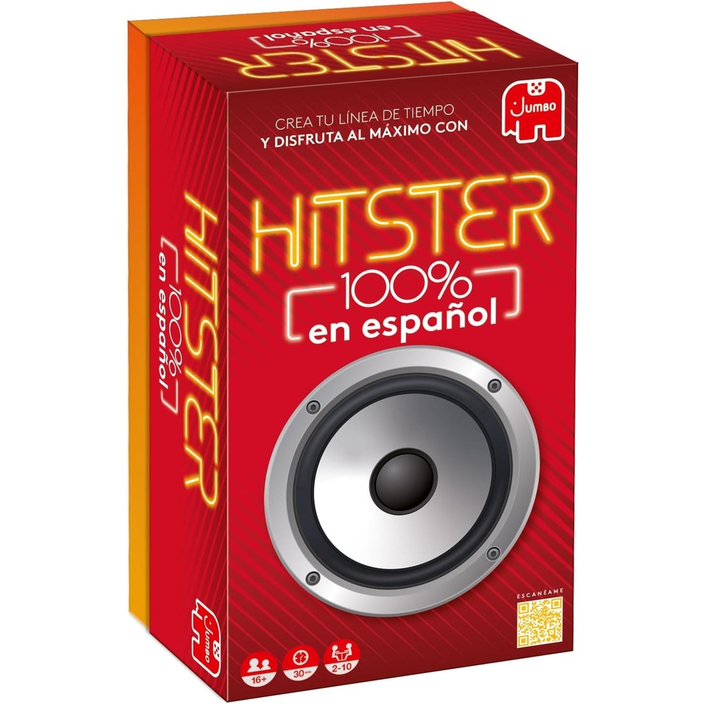 Hitster 100% en español: juego musical de línea temporal (16+)