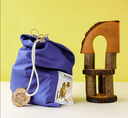 ecoBlocks Magic Wood Oiled EB36-rd: 36 bloques madera en bolsa de tela (3+)