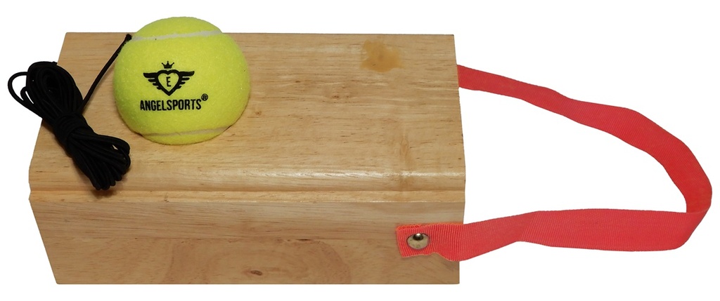 Tennistrainer Luxe Rubberhout 1,2 kg: entrenador de tenis de madera