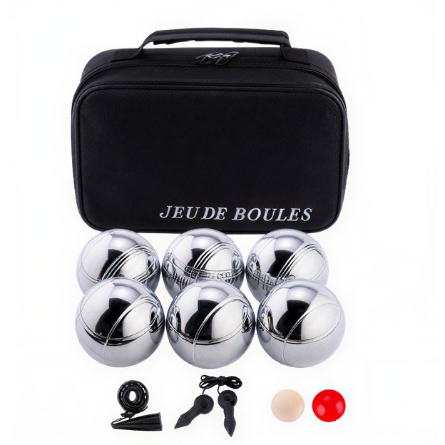 Set de 6 boles de petanca Engelhart amb bossa negra i mesurador