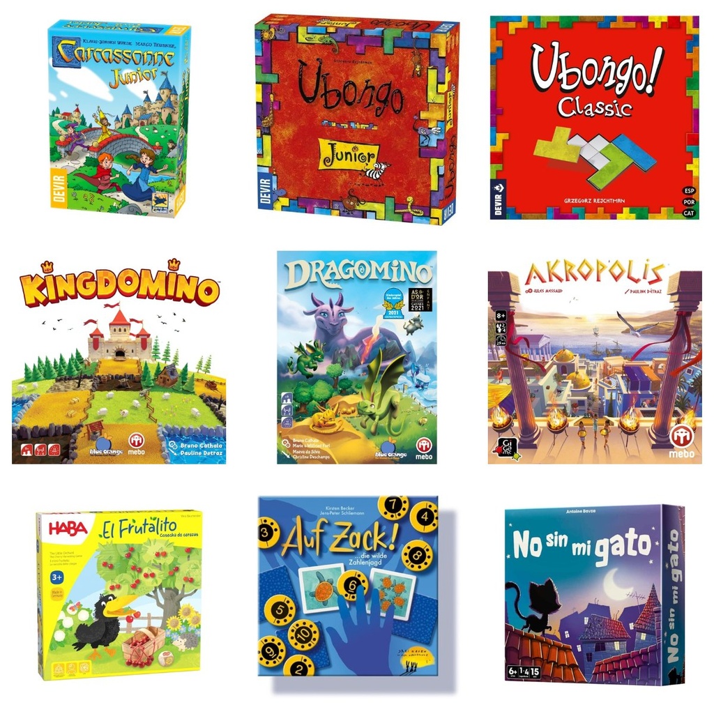 Lote Ludotecas Rincón de mesa por edades: diez juegos de 3 a 12 años para préstamo y sala (3+)
