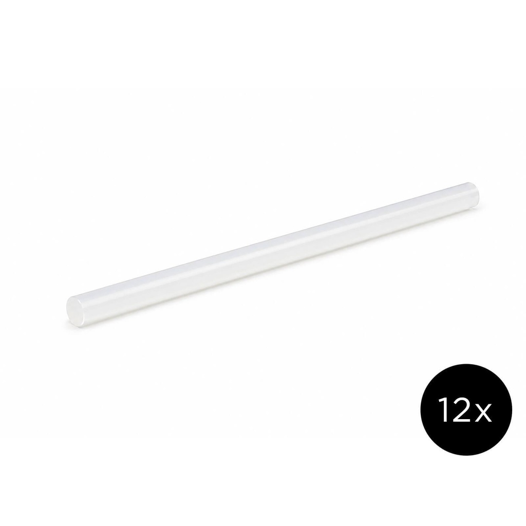 Barras de silicona termofusible: 12 barras de 0,7 × 10 cm para pistola pequeña