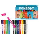 Rotuladores de pintura facial Funsday: 12 colores básicos