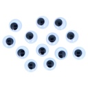 Ojos móviles adhesivos negros de 12 mm: 60 unidades