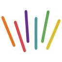 Palos de polo de madera de colores: 150 unidades de 114 × 10 × 2 mm