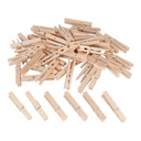 Pinces de fusta natural de 72 × 10 mm: 60 unitats decoratives