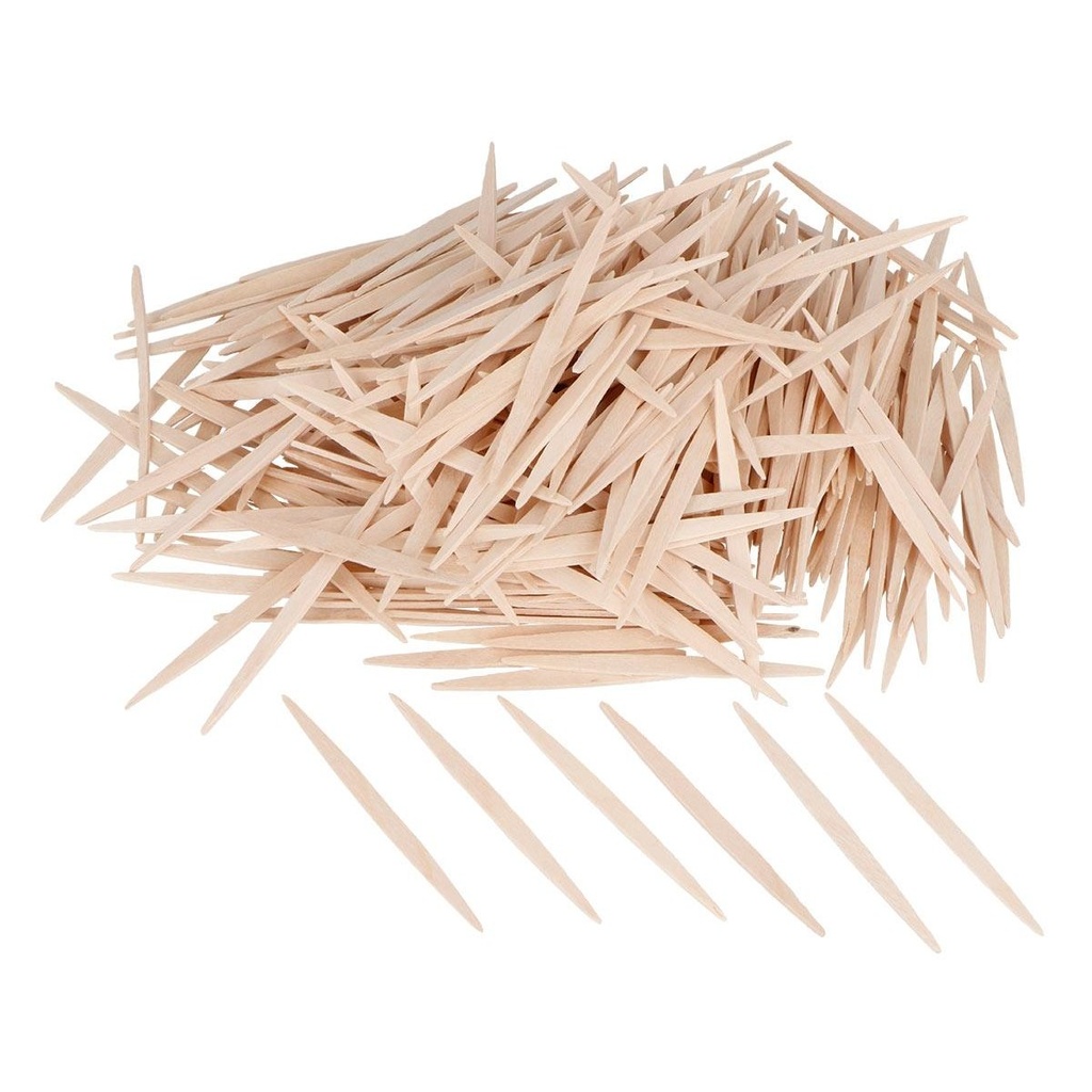 Palillos planos de madera natural de 65 mm: Maxi Pack de 2.500 unidades