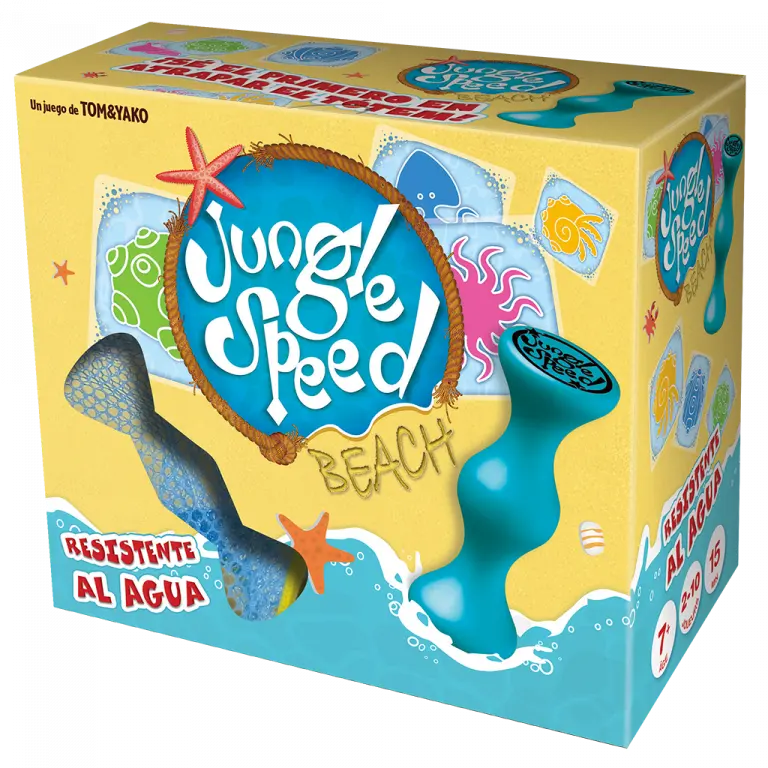 Jungle Speed Beach – Versión Resistente al Agua del Juego de Reflejos con Tótem | Desde 7 Años, 2–10 Jugadores | Ideal para Playas, Colonias y Actividades al Aire Libre