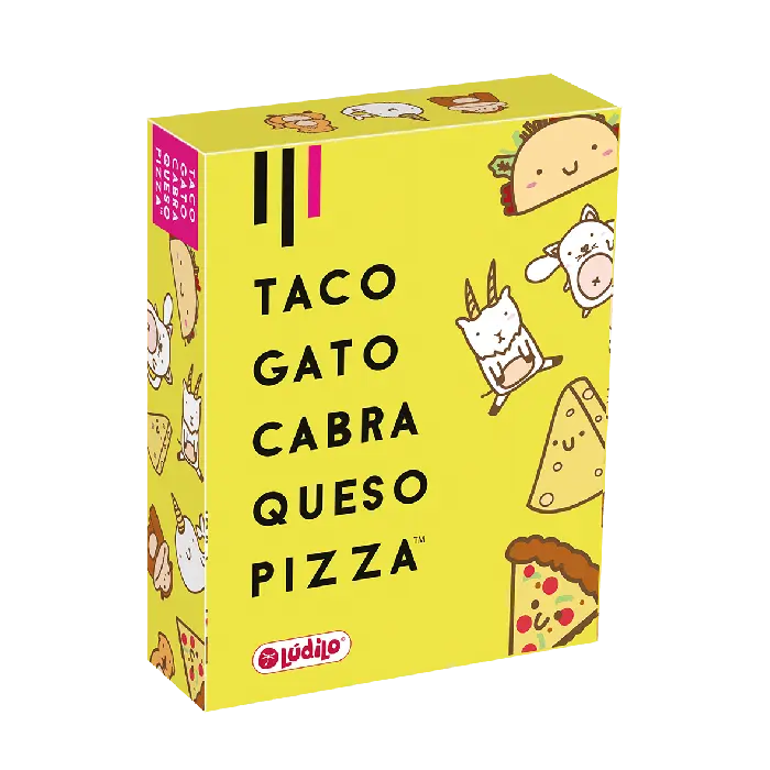 Taco, Gato, Cabra, Queso, Pizza: juego de cartas de ritmo y reacción (7+)