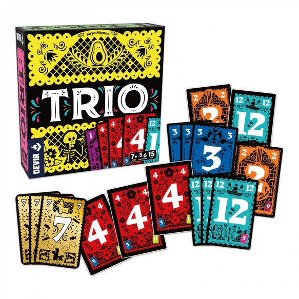 Trio: juego de cartas de memoria y estrategia en grupo (7+)