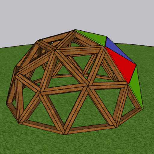 Estructura Domo F2 1/2 2,5m, juegos, aprendizaje y diseño