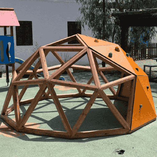 Estructura Dom F2 ½ 4 m – Cúpula Geodèsica Modular per a Activitats Lúdiques i Educatives | Estructura de 4 m de Diàmetre, Ús Interior o Exterior | Ideal per a Psicomotricitat, Refugis o Instal·lacions Artístiques