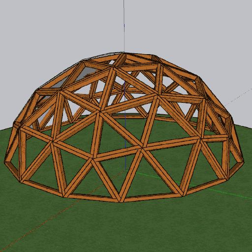 Estructura Domo F3 5/12 4 m, juegos, aprendizaje y diseño