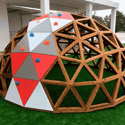Estructura Domo F4 1/2 4 m: juegos cooperativos y escalada ligera modular (4+)