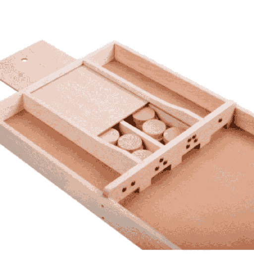 [340665] Tejo holandés XXL avanzado (Sjoelen): juego de precisión 200 cm con 30 piezas