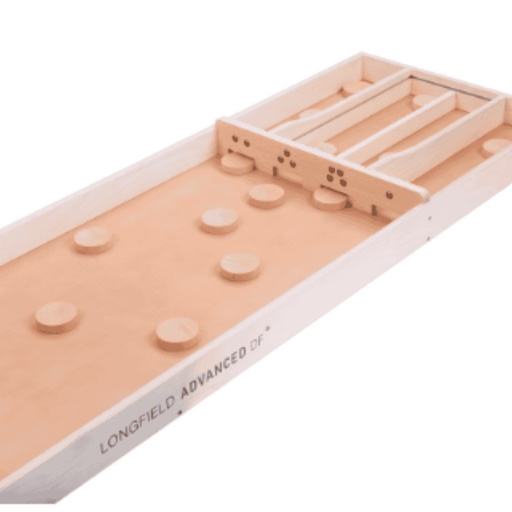 [340667] Tejo holandés XXL premium (Sjoelen): juego de precisión 200 cm con 30 piezas
