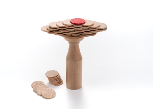 [340911] Tanga: juego tradicional de equilibrio con botella y monedas (8+)