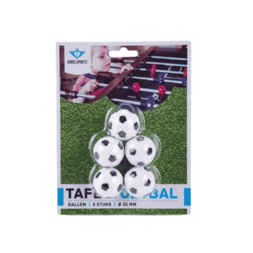 [723021] Pelotas para futbolín de mesa 32 mm: pack de 5 mini balones (6+)