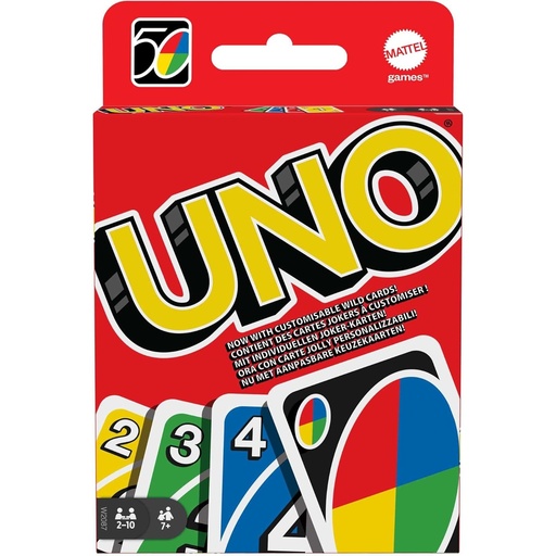 [W2087] UNO (Mattel): joc de cartes ràpid de colors i números (7+)