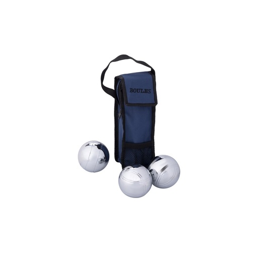 [010131-BL] Bossa de petanca per a 3 boles blava: funda resistent per a transport i emmagatzematge