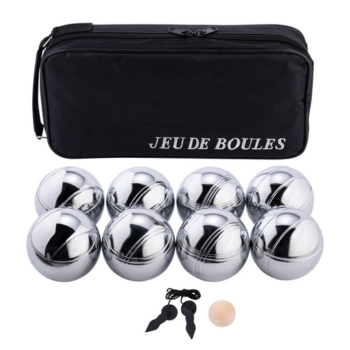 [010203] Set de 8 boles de petanca amb bossa negra: joc tradicional per a exterior (6+)
