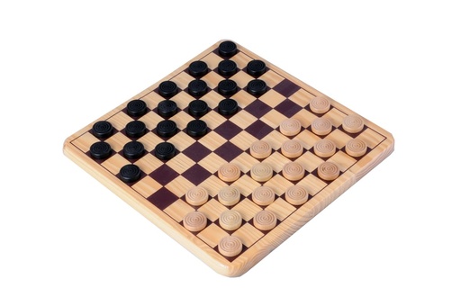 [150236] Joc de Dames de Fusta de bedoll 30x30 cm Longfield – Estratègia Clàssica