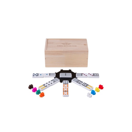 [250170] Mexican Train Dominó Doble 12: joc estratègic en caixa de fusta (8+)