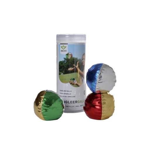 [756002] Set de 3 pilotes de malabars 60 mm efecte metàl·lic: coordinació i llançaments (6+)