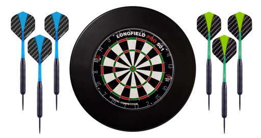 [65024] Diana Longfield PRO501: diana professional de sisal amb protector PU i 2 jocs de dards