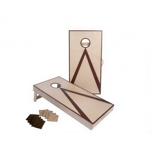 [340205] Cornhole doble 120x60 de madera con 2 tableros y 8 bolsas