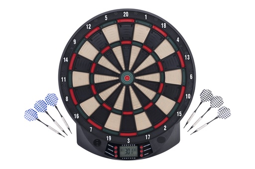 [066010] Diana electrónica Longfield Darts con 6 dardos soft-tip (26 juegos)
