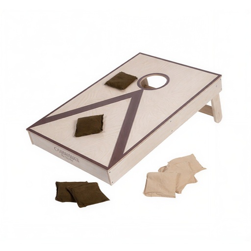 Cornhole de madera 90x60 cm con 8 sacos: juego XXL de puntería