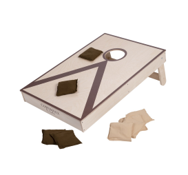 [340200] Cornhole de madera 90x60 cm con 8 sacos: juego XXL de puntería