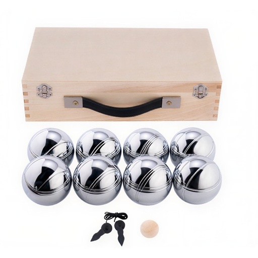 [010206] Set de 8 bolas de petanca Engelhart en maletín de madera