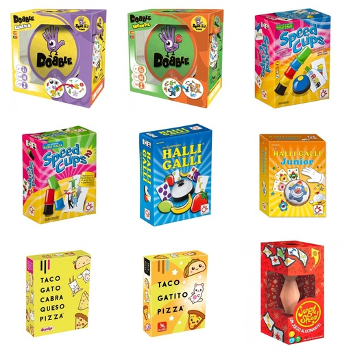 [LOTE-E3] Lote Centros educativos Media hora de juego: catorce juegos rápidos en castellano y valenciano (4+)