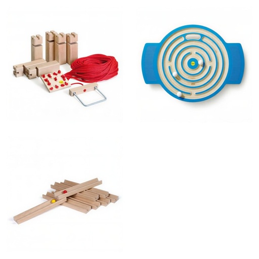[LOTE-M1] Lote Empresas Equipo en sala: Team Tower, Trackboard Labyrinth y Team Ball Track de Erzi (5+)